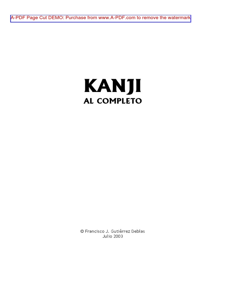 Libro De Japones Kanji Al Completo Cut Pdf Pdf Kanji Diccionario