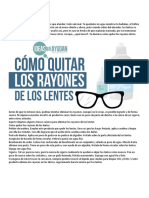 Cómo Quitar Los Rayones de Los Lentes