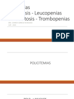 Policitemias Leucocitosis - Leucopenias Trombocitosis - Trombopenias