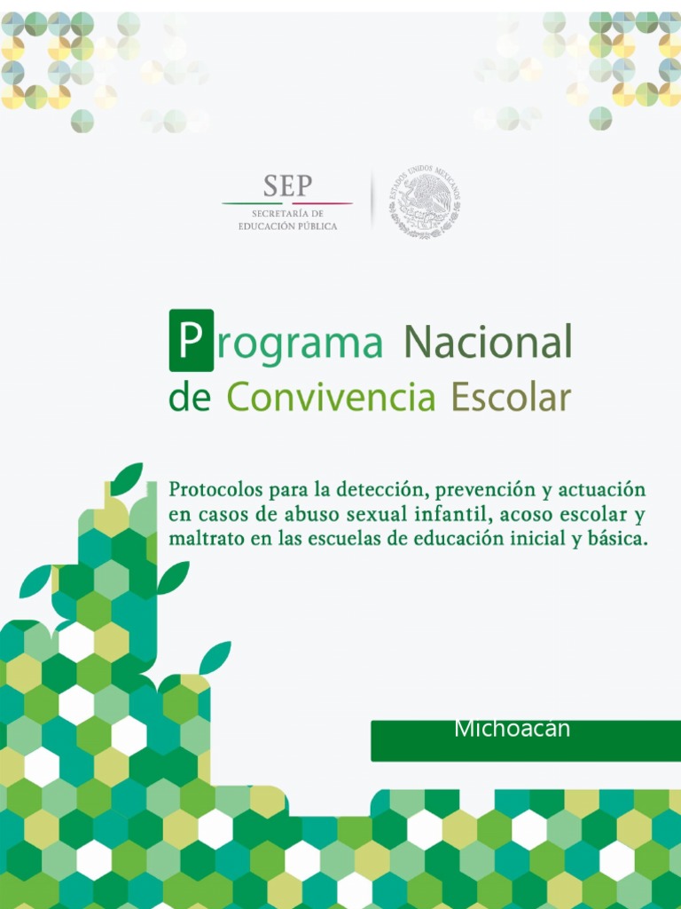 Programa Nacional de Convivencia Escolar | PDF | Acoso sexual | Abuso ...
