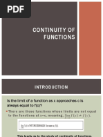 Continuity of Functions