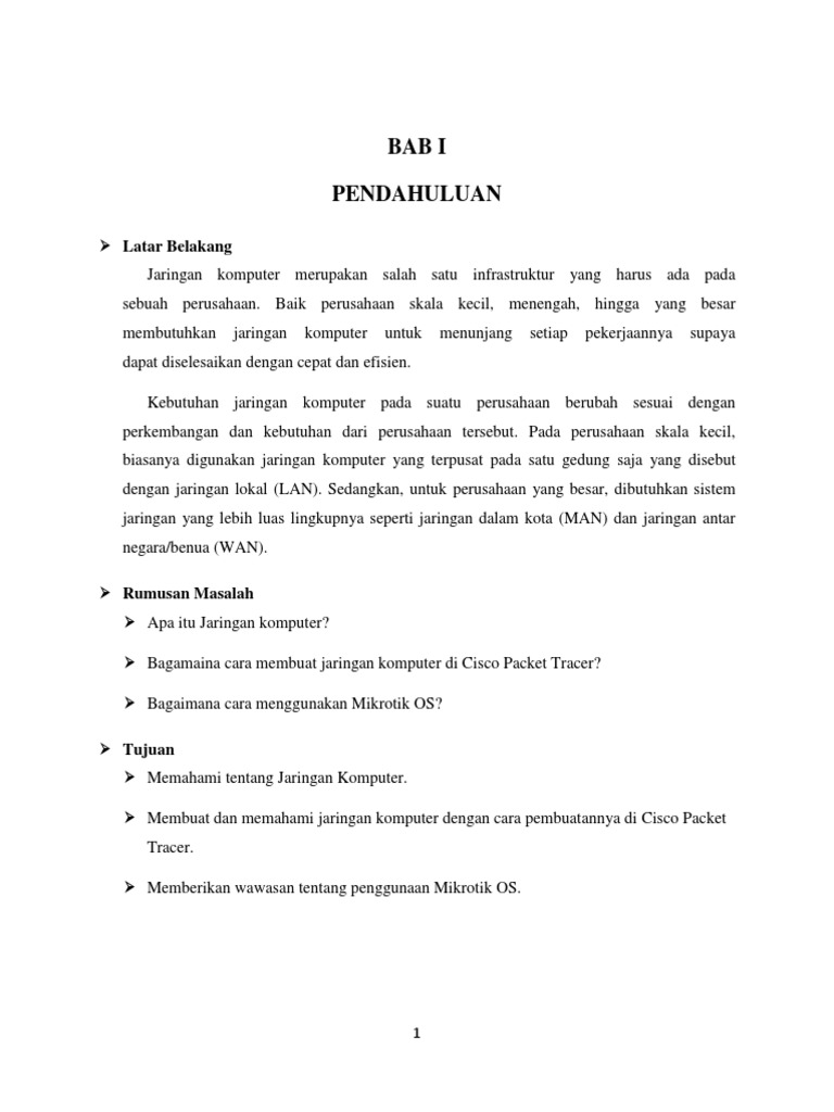 Isi Laporan Praktikum Jarkom