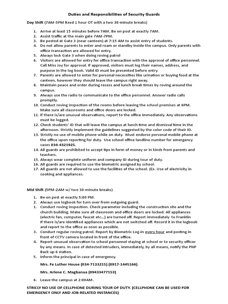 Duties And Responsibilities Of Security Guards Security Guard Closed Circuit Television
