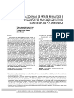 Associação entre Artrite Reumatoide e Desconfortos Musculoesqueléticos em Mulheres na Pós-Menopausa