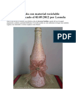 Botella Decorada Con Material Reciclable Artículo Publicado El 03