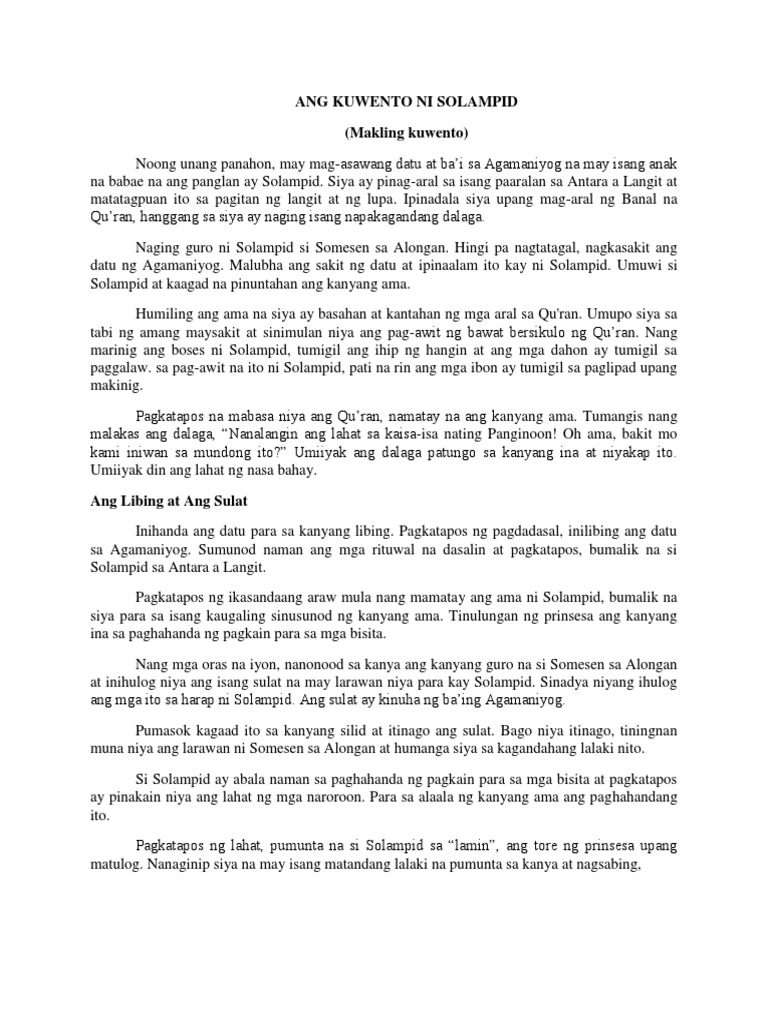 Filipino Ang Kwento Ni Solampid Maikling Kwento Theme vrogue.co