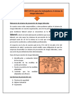 Relevancia de Sistema de Prevención de Riesgos Laborales Foro Unidad 3