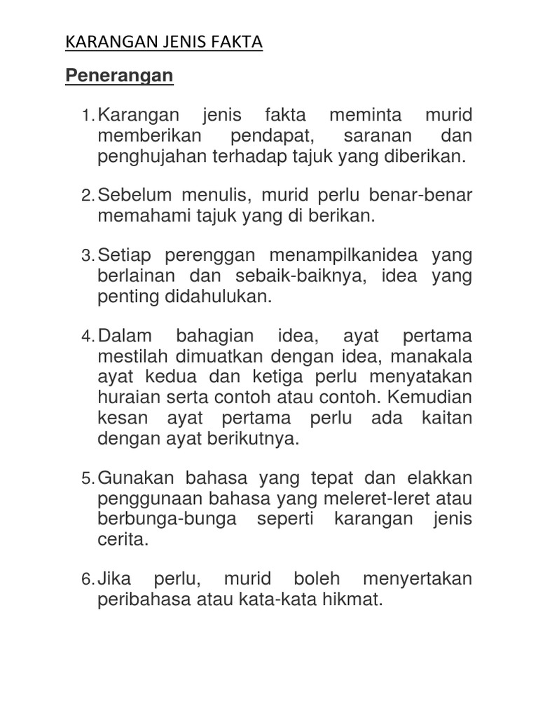 Karangan Jenis Fakta Pdf