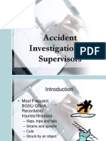 Accident Investigation for Supervisors