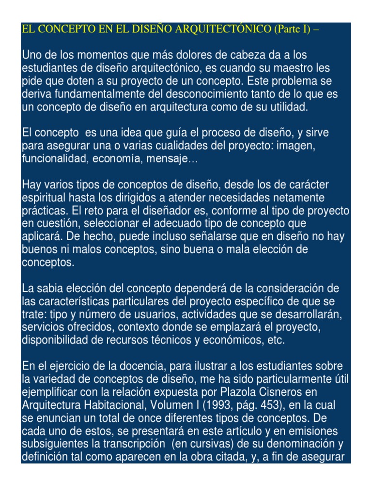 Conceptos en Diseño Arquitectónico | PDF | Ingeniería | Diseño ...