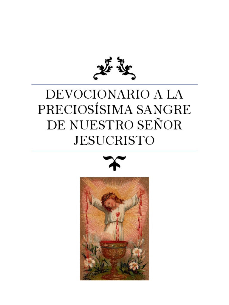 Devocionario a La Preciosísima Sangre de Nuestro Señor Jesucristo | PDF ...