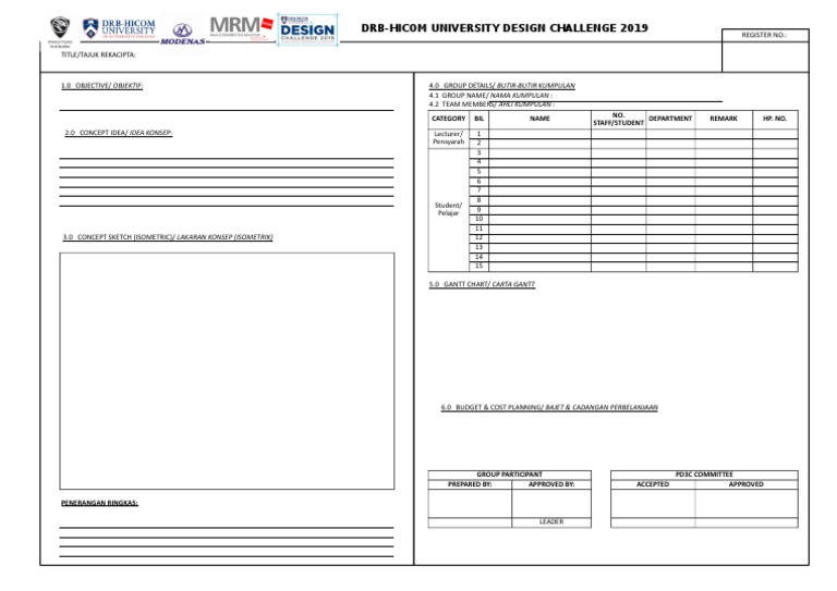 Team Paperwork For Design Challenge 2019 | PDF | Technical Drawing ...