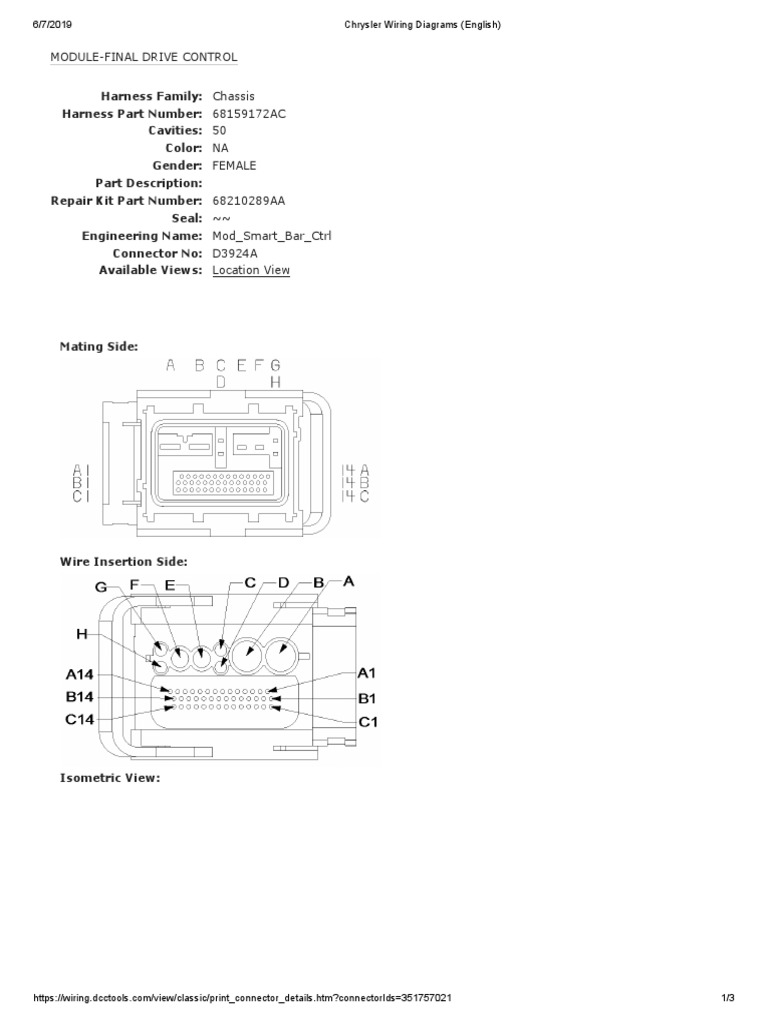 Chrysler Wiring Diagrams (English) | PDF