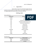 1 Appendix 1: Lithology Sheet