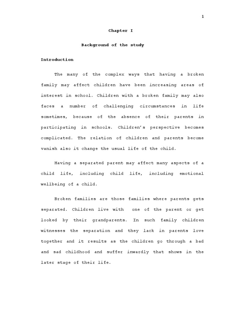 Effects of Broken Family on Students | PDF | Adolescence | Family