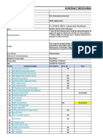 Contract Receiving/Handover Sheet