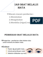 Pemberian Obat Melalui Mata