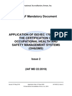 IAF MD 22 2019 Application ISO 17021-1 For Certification K3