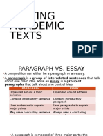 Writing Academic Texts