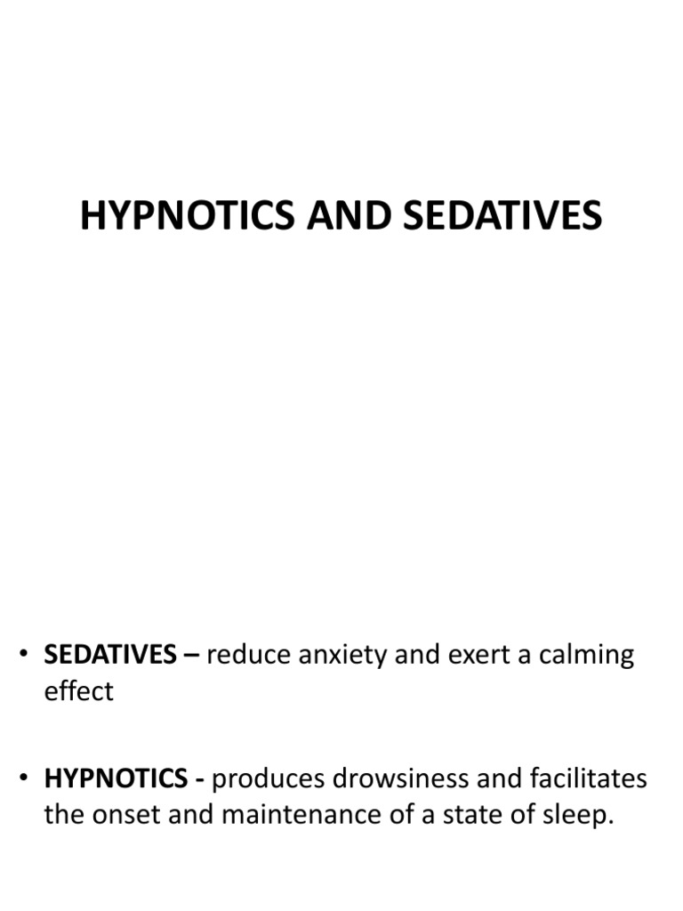 Overview of Sedatives and Hypnotics | PDF | Benzodiazepine | Insomnia
