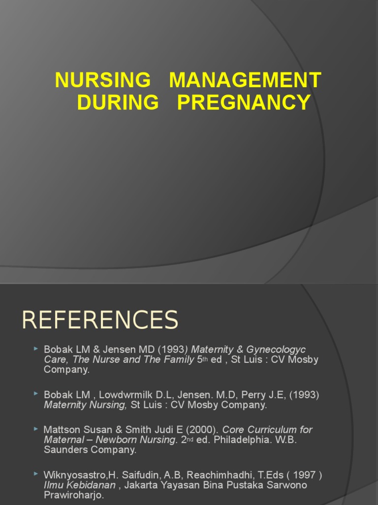 Nursing Management During Pregnancy PDF Pregnancy Mammalian Pregnancy