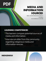 Media and Information Sources