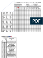 School Form 2 Daily Attendance Report of Learners For Senior High School (SF2-SHS)