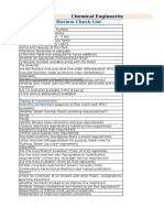 P & ID Review Check List: Chemical Engineering Site