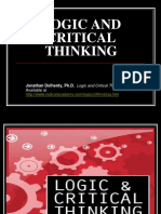 Jonathan Dolhenty, Ph.D. Logic and Critical Thinking