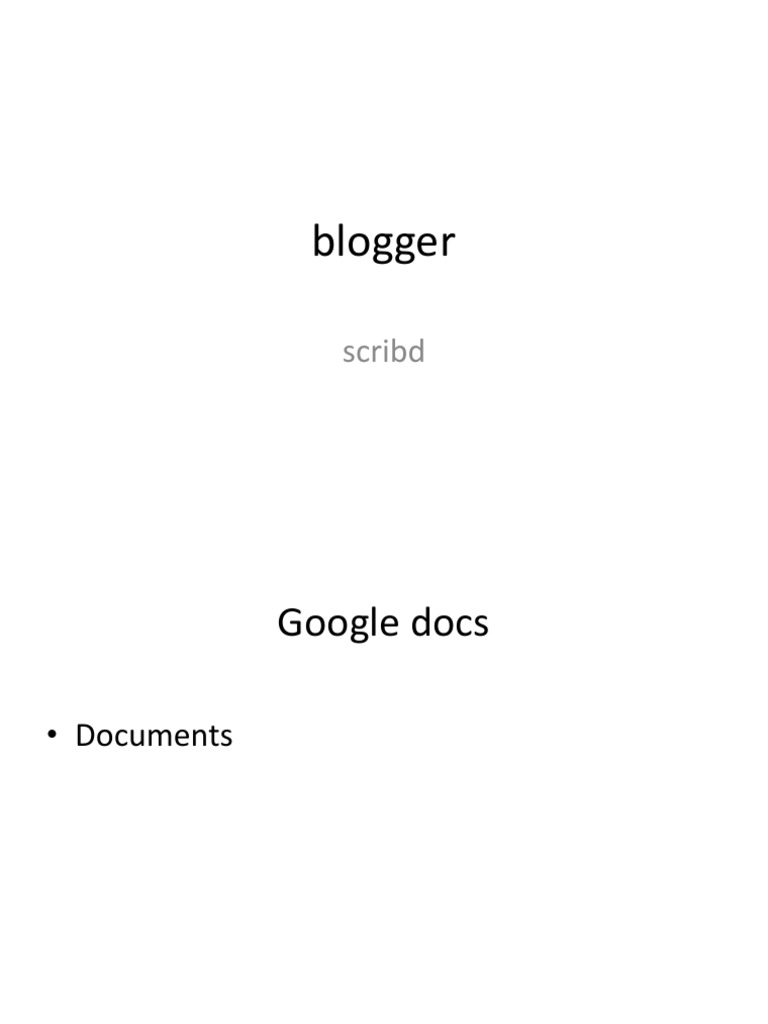 Blogger PDF Guide | PDF