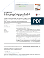 Lived Experience of Patients On Tuberculosis Treatment in Tshwane, Gauteng Province