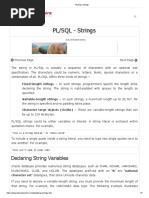 PL SQL Strings