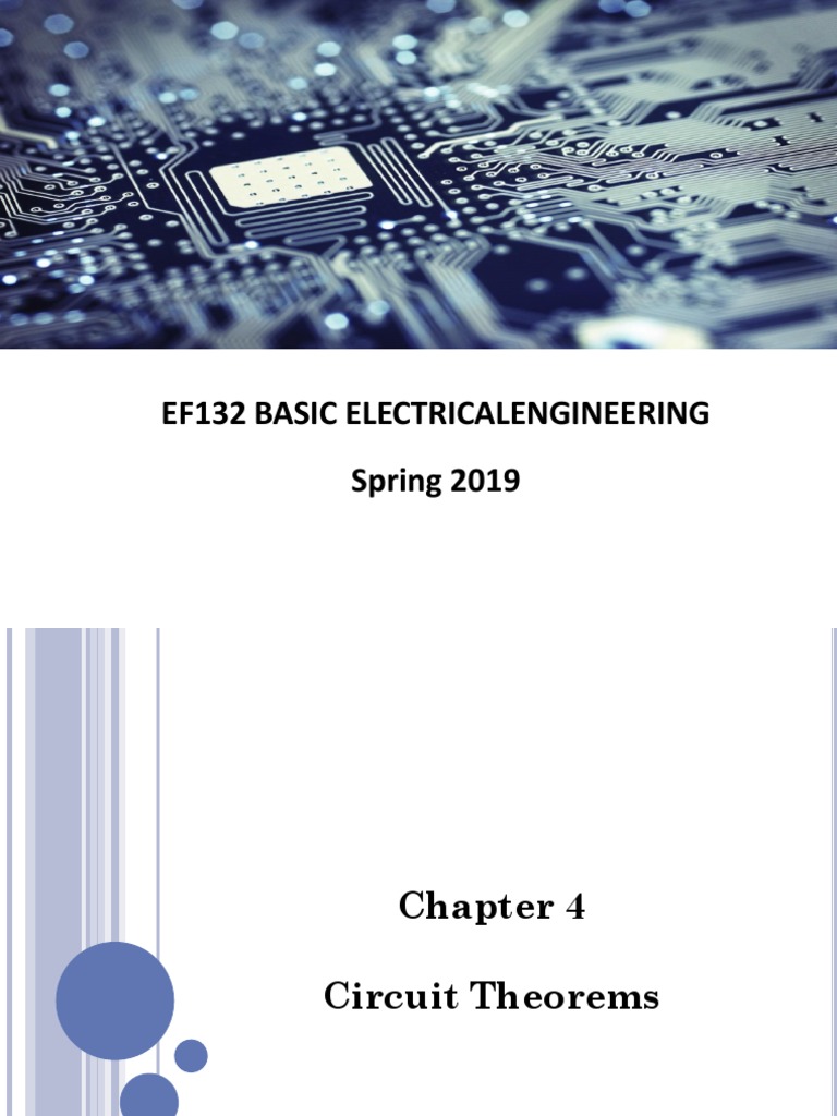 Circuit Theorems Overview and Applications | PDF | Electrical Network ...
