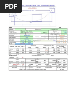 Sag Calculation of Trail Suspended Bridge: Input