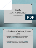 Basic Mathematics: Differentiation