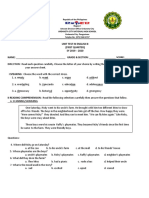 Unit Test 1st English 8