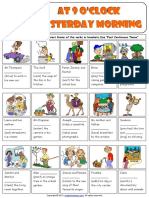 Past Continuous Tense Picture Exercises Worksheet PDF