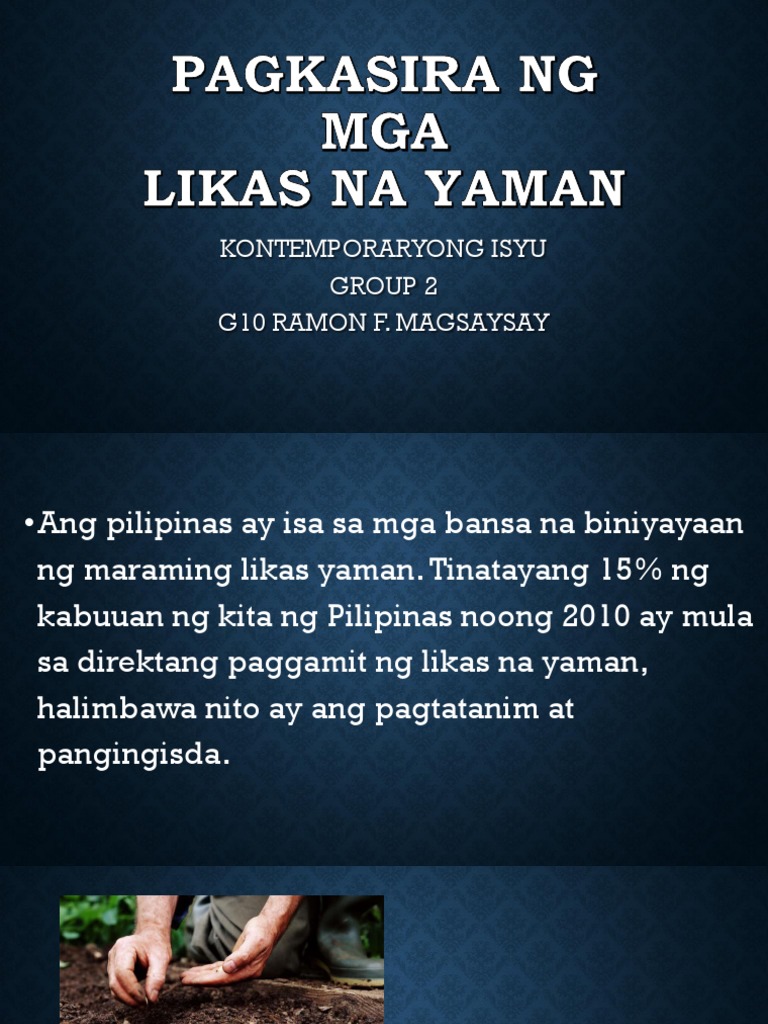 Pagkasira Ng Likas Na Yaman Ng Bansa