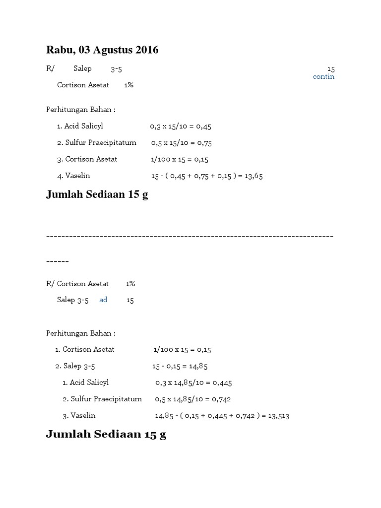 Contoh Resep | PDF
