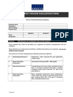 Contract Review Evaluation Form: Form For Technical/Functional Employees