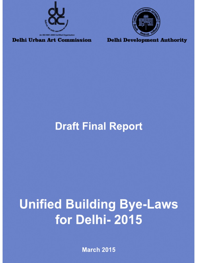 Final DraftUnified Building Bye Laws For Delhi 12th March 2015 PDF