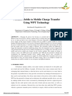 Wireless Mobile To Mobile Charge Transfer Using WPT Technology