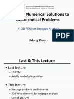 CIVL4750 Lecture 4 - 2D FEM On Seepage Analysis