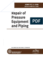 Asme PCC 2 2008 Repair of Pressure Equipment and Piping PDF