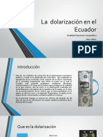 La Dolarización en El Ecuador
