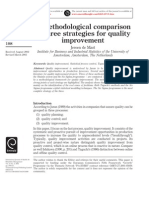 A Methodological Comparison of Three Strategies For Quality Improvement