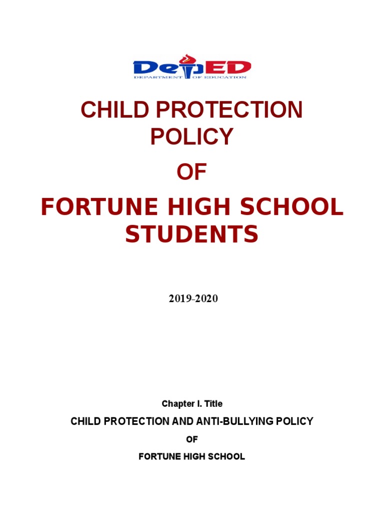 Revised Child Protection Policy 2 | PDF | Child Protection | Child Abuse
