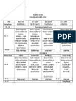 Training Matrix in Sports Clinic