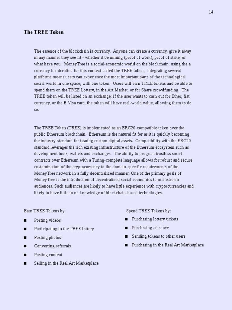 TREE Token: Earn and Spend on Blockchain | PDF | Games & Activities