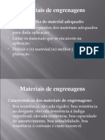 Materiais e Lubrificações de Enhgrenagens